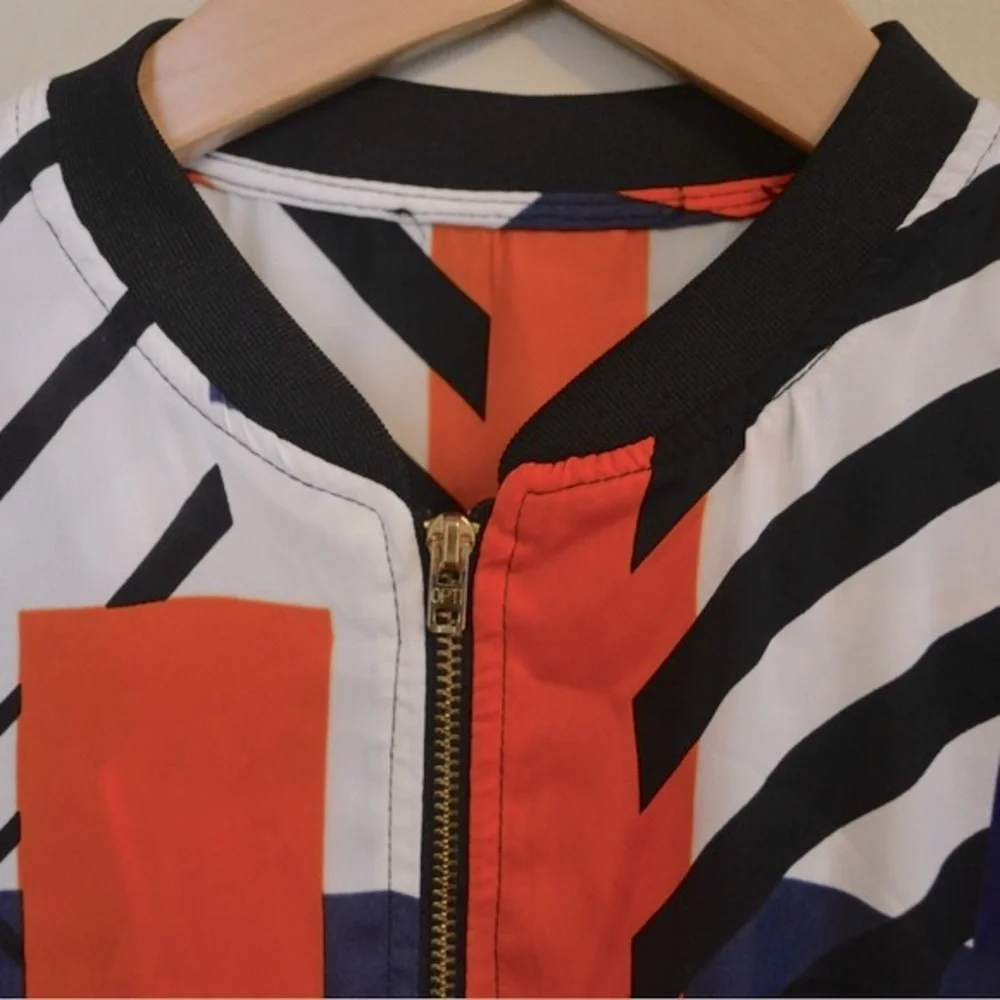 Abstract pattern bomber jacket - Picture 4 of 5